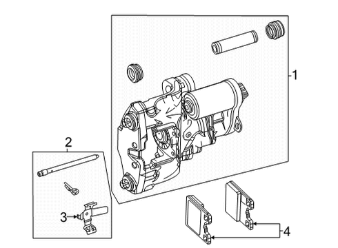 2023 Chevy Corvette PIN KIT-PARK BRK CLPR (GDE) Diagram for 13553891