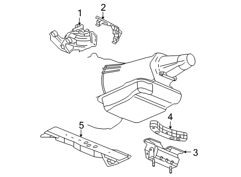 2007 Chevy Trailblazer Engine & Trans Mounting Diagram 3 - Thumbnail