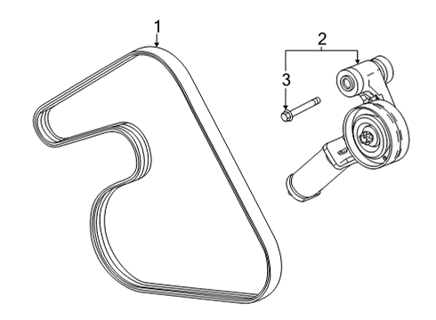 2022 Chevy Trax Belts & Pulleys Diagram