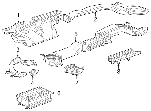 2024 Buick Encore GX OUTLET ASM-I/P OTR AIR *BLACK Diagram for 42826815