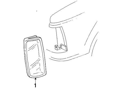 1991 Chevy S10 Side Marker Lamps, Electrical Diagram