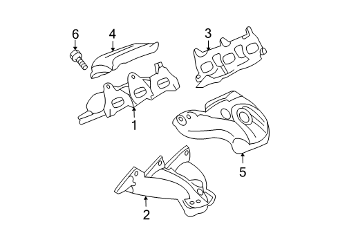 2008 GMC Acadia Exhaust Manifold Diagram