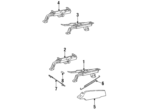 1989 Chevy Cavalier Adj Assembly, Driver Seat Outer Man Diagram for 16622127