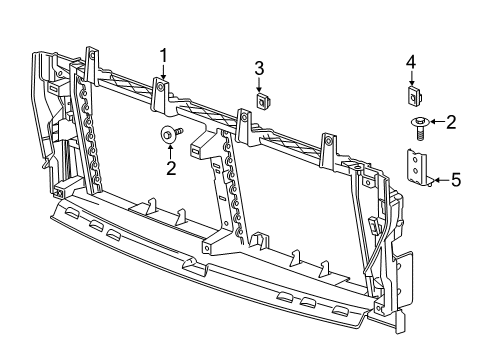 2020 GMC Sierra 1500 Frame, Front Bpr Shutter Diagram for 84554638