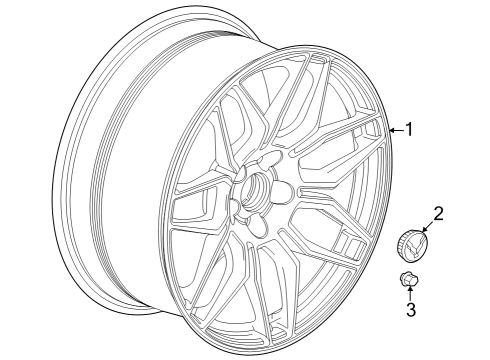 2023 Chevy Corvette WHEEL-RR *SATIN GRAPHI Diagram for 86506451