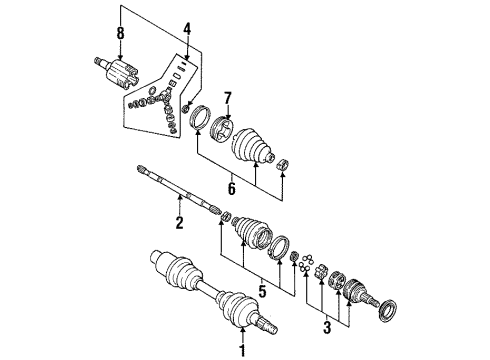 1994 Oldsmobile Achieva Shaft,Front Wheel Drive Diagram for 26002114