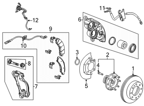 2022 Chevy Silverado 2500 HD Anti-Lock Brakes Diagram