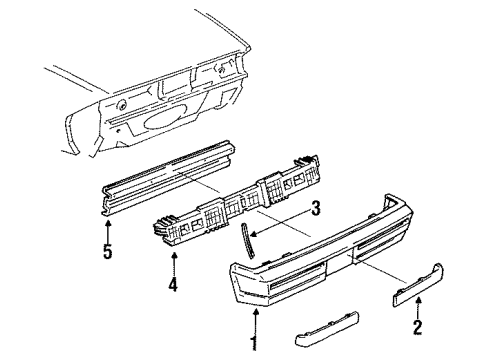 1992 Pontiac Firebird Rear Bumper Diagram