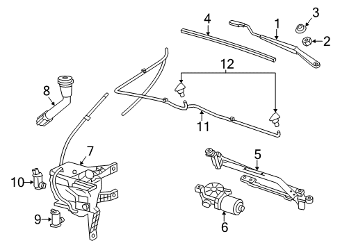 2015 Chevy Spark Windshield - Wiper & Washer Components Diagram