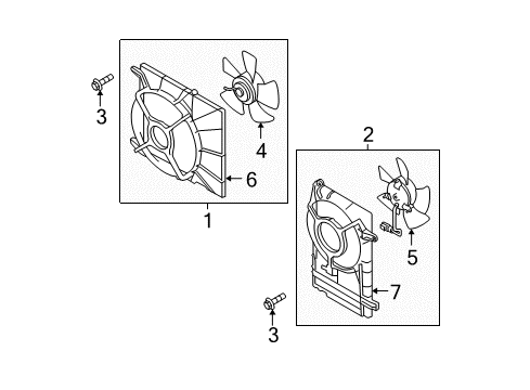 2004 Chevy Aveo Cooling System, Radiator, Water Pump, Cooling Fan Diagram