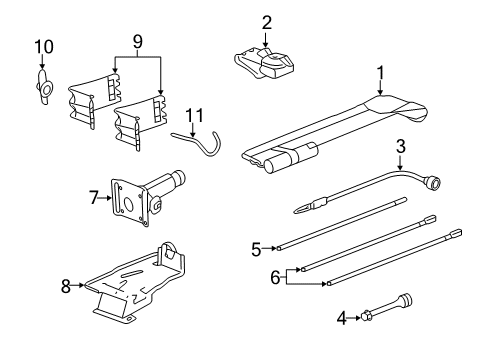 2012 GMC Sierra 2500 HD Jack & Components Diagram 3 - Thumbnail