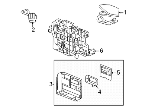 2023 GMC Acadia Communication System Components Diagram