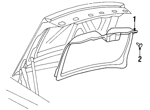 1996 Oldsmobile Aurora Interior Trim - Trunk Lid Diagram