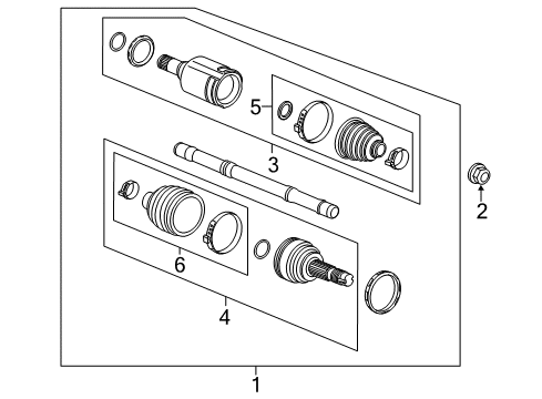 2017 Buick Envision Carrier & Front Axles Diagram