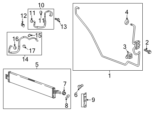 2019 Chevy Traverse Pipe Assembly, Trans Fluid Clr Inl Diagram for 84335374