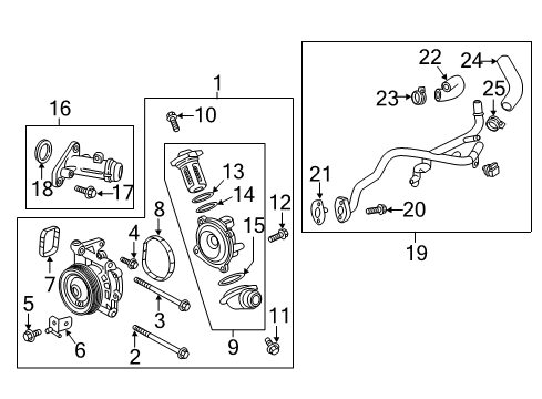 2018 GMC Terrain Cooling System, Radiator, Water Pump, Cooling Fan Diagram 2 - Thumbnail