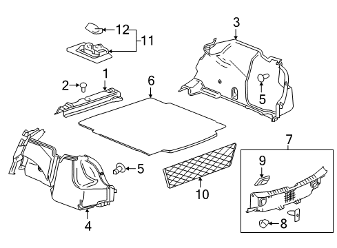 2024 Chevy Malibu Interior Trim - Rear Body Diagram 3 - Thumbnail