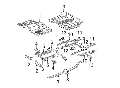 2002 Chevy Suburban 2500 Floor Diagram