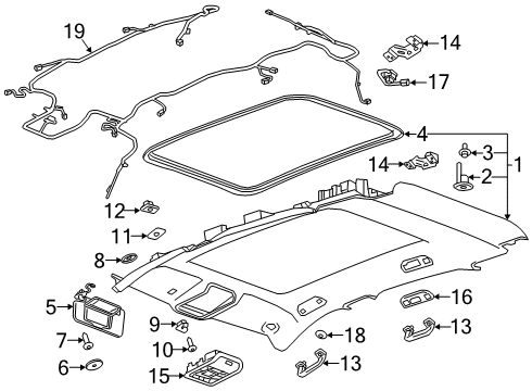 2022 Cadillac XT4 CLIP,S/S SUPT Diagram for 11602468