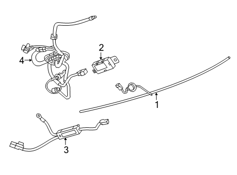 2022 Cadillac XT5 CABLE ASM-ANT COAX (BODY) Diagram for 87840090