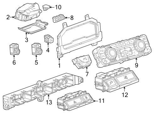 2023 GMC Sierra 1500 Switch Assembly, On/Off Veh Diagram for 84668355