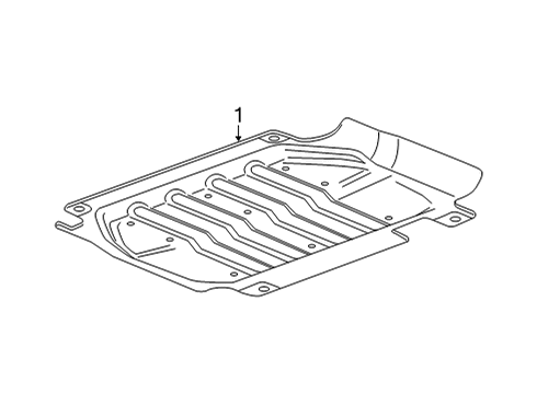 2022 Cadillac Escalade ESV Splash Shields Diagram