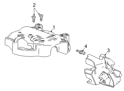 2020 Cadillac XT5 Engine Appearance Cover Diagram