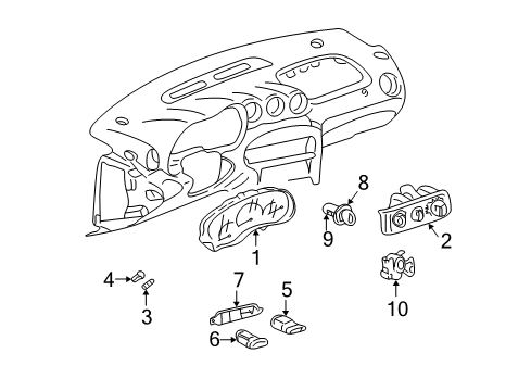 1999 Pontiac Grand Am A/C & Heater Control Units Diagram