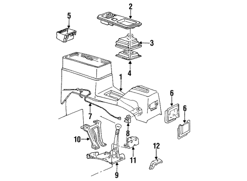 1987 Chevy Cavalier Console Diagram 2 - Thumbnail