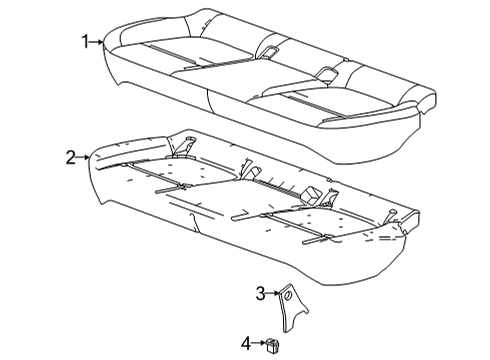 2021 Buick Encore GX Cover Assembly, R/Seat Cush *Jet Black Diagram for 42708304