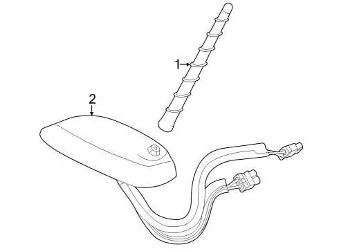 2023 GMC Canyon CONTROL ASM-AM/FM STEREO RDO *GALVANO SILVV Diagram for 86815400