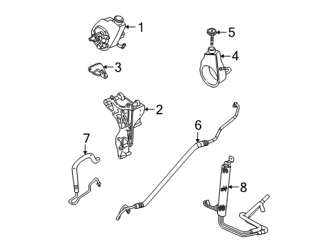 2005 Chevy Avalanche 2500 P/S Pump & Hoses, Steering Gear & Linkage Diagram 5 - Thumbnail