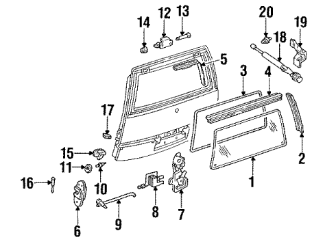 1995 Pontiac Trans Sport Lift Gate Diagram