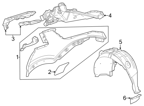 2024 Cadillac LYRIQ Quarter Panel & Components Diagram