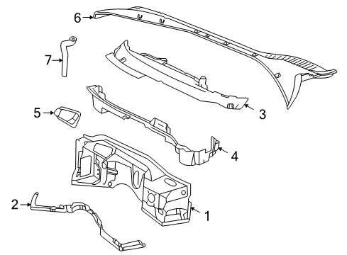 2003 Chevy Corvette PANEL Diagram for 10332027