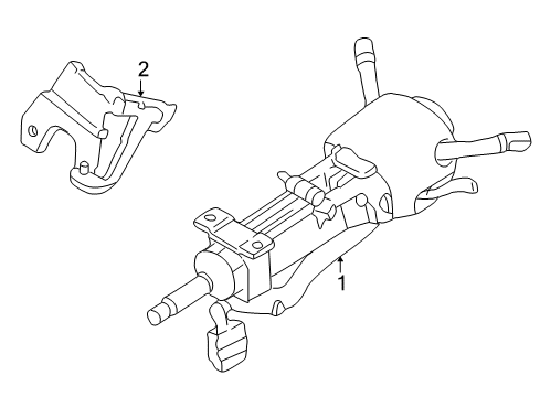 2004 Buick LeSabre Steering Column, Steering Wheel Diagram 1 - Thumbnail