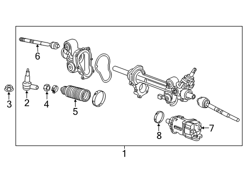 2019 Chevy Colorado Rod Kit, Steering Linkage Inner Tie Diagram for 84189058