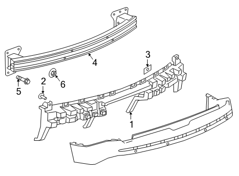 2018 Chevy Traverse Rear Bumper Diagram 3 - Thumbnail