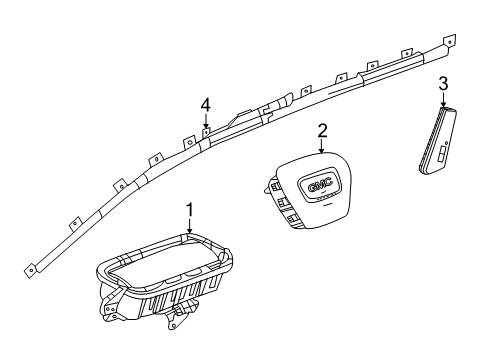 2019 GMC Terrain Air Bag Components Diagram 1 - Thumbnail