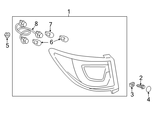 2013 Chevy Traverse Tail Lamps Diagram 2 - Thumbnail