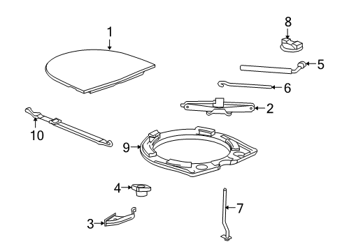 2011 Cadillac CTS Jack & Components Diagram