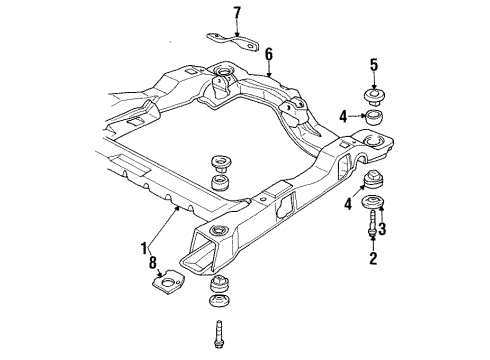 1996 Oldsmobile Silhouette Suspension Mounting - Front Diagram