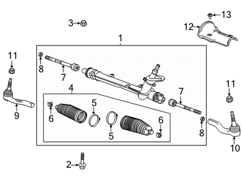 2020 Buick Encore GX ROD KIT-STRG LNKG INR TIE Diagram for 42769695