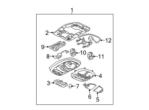 2009 GMC Envoy Overhead Console Diagram 1 - Thumbnail