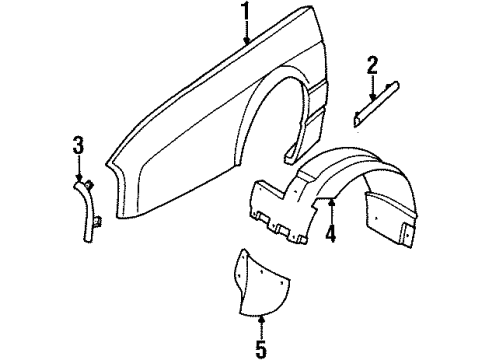 1988 Cadillac Allante Molding Asm Diagram for 1642357