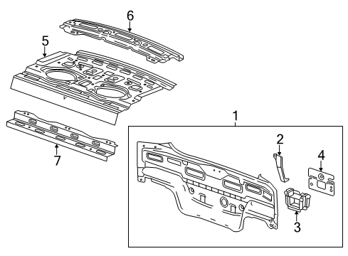 2017 Buick Verano Panel Assembly, Rear End Diagram for 22805148