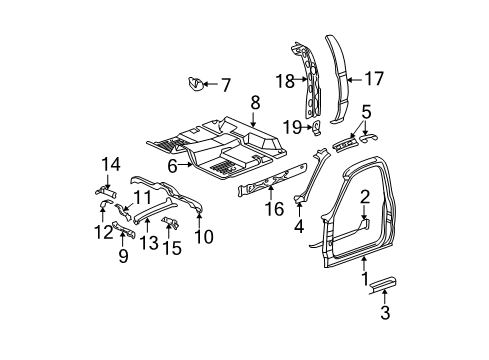 2001 GMC Sierra 2500 HD Uniside Diagram 3 - Thumbnail