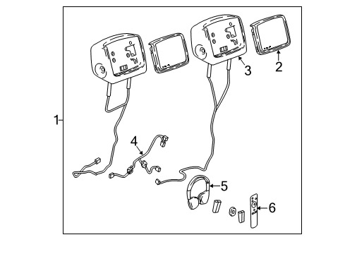 2021 Buick Enclave Pad Assembly, Front Seat Head Restraint *Mink Diagram for 84367908