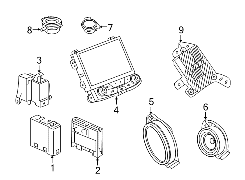 2016 Buick Envision Control,Amplitude Modulation/Frequency Modulation Stereo Radio Diagram for 23233773