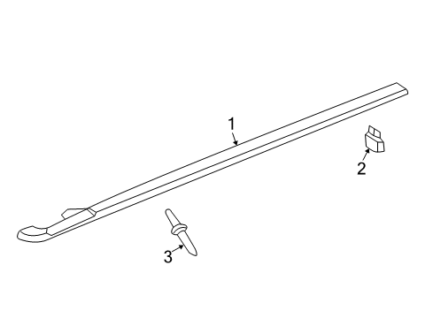 2013 Chevy Corvette Exterior Trim - Pillars, Rocker & Floor Diagram